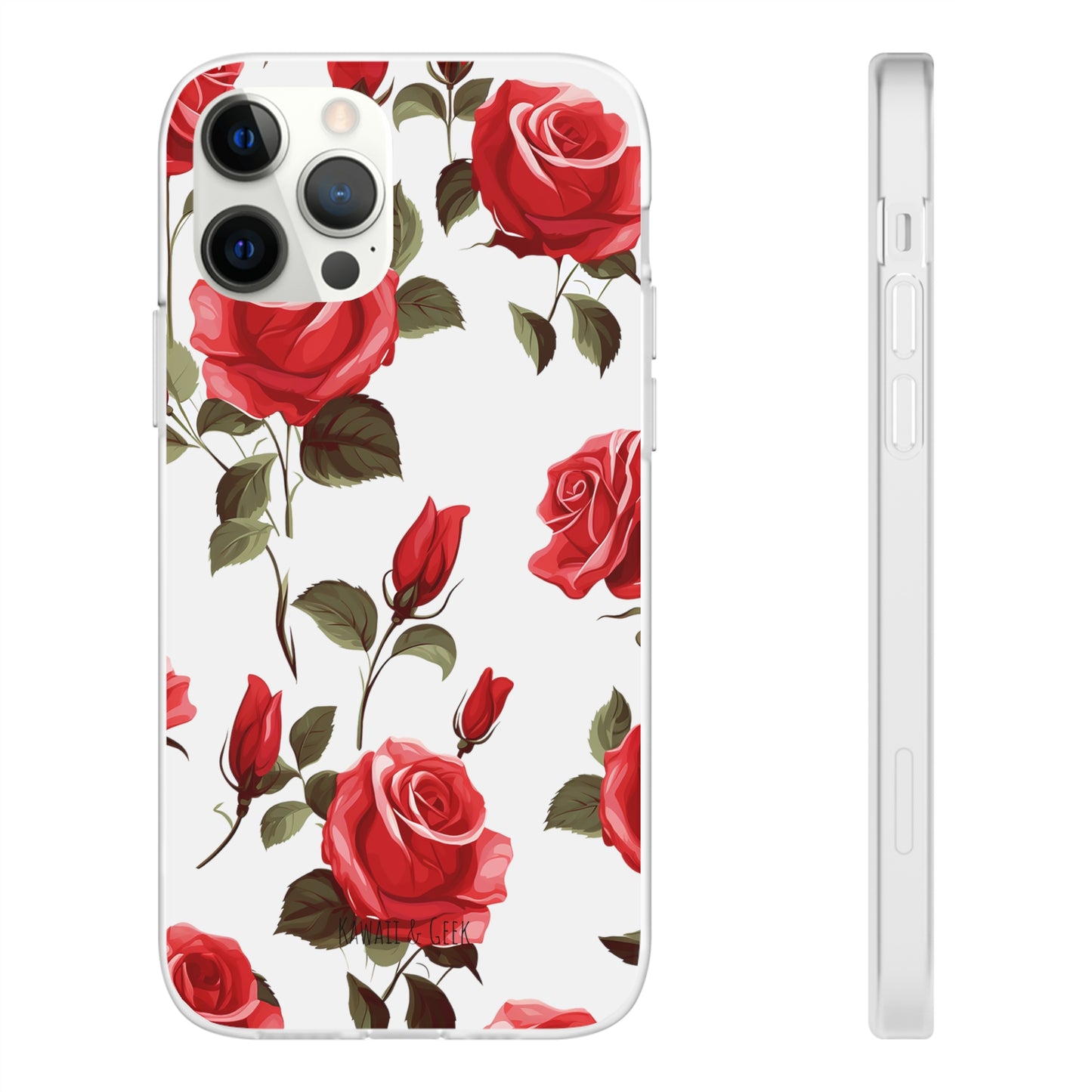 Delicate Rose Flexi Transparent Phone Case