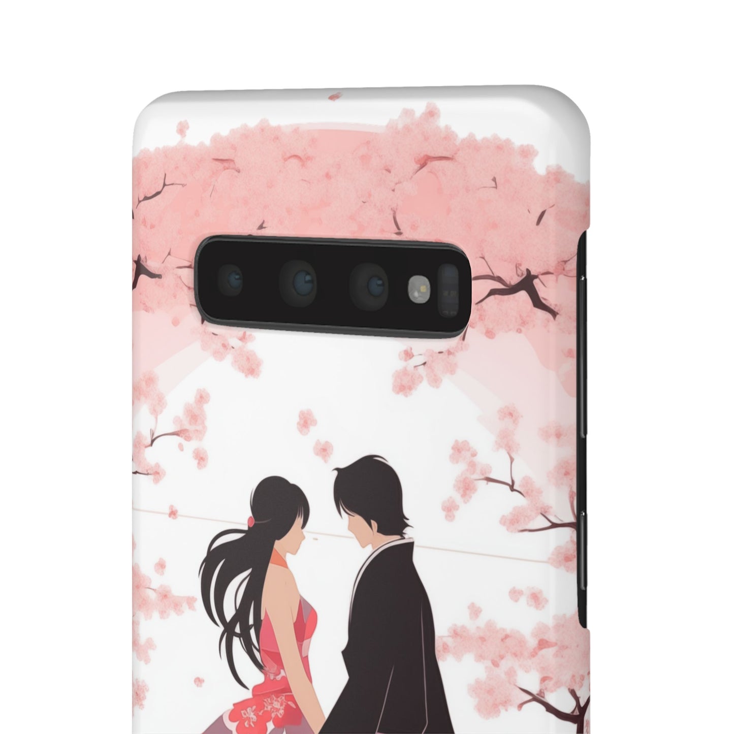 Japanese Blossom Love Premium Phone Case - Valentine's Cherry Tree Design