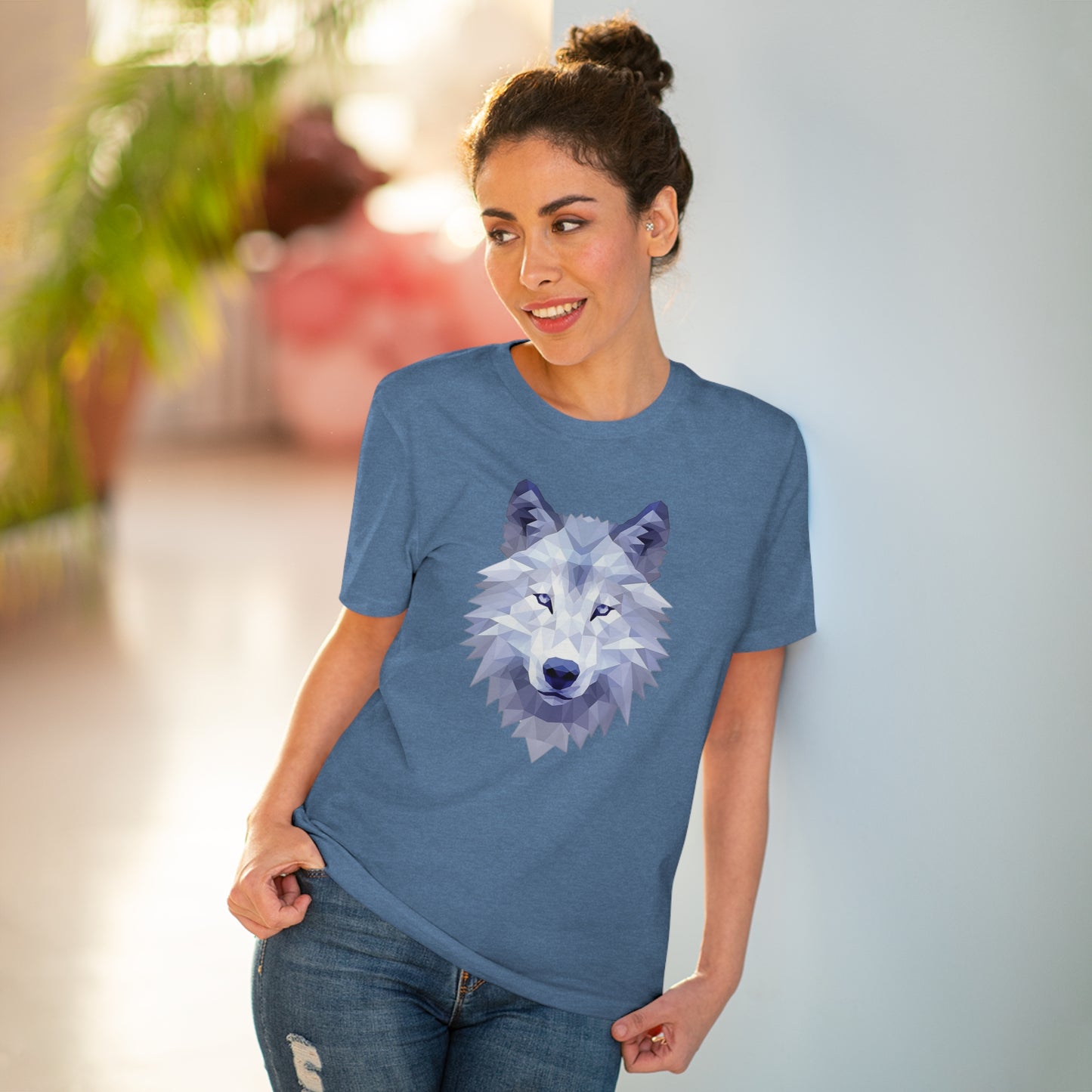 Wolf Polygonal T-Shirt - Embrace Wild Harmony