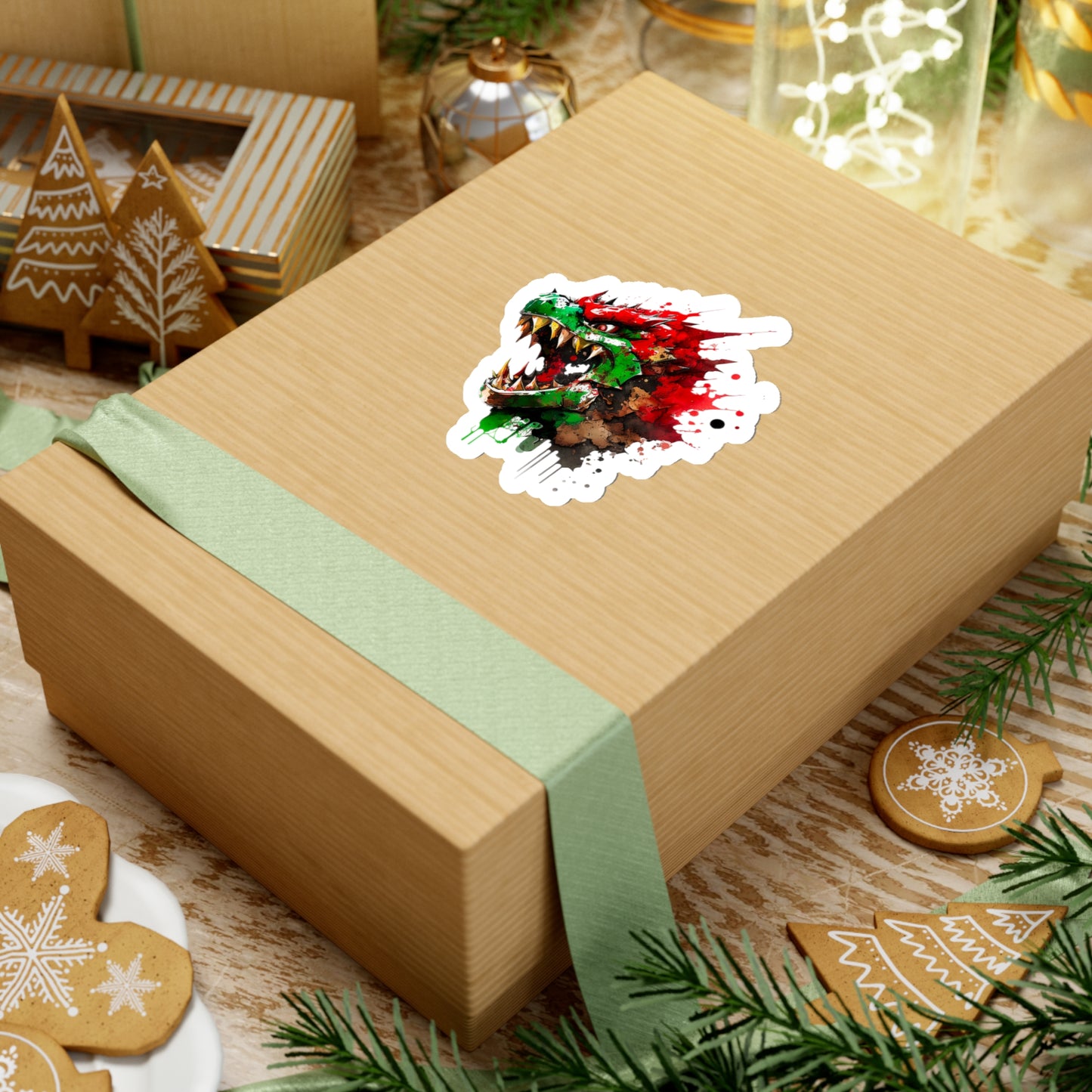 Devil Dragon Turtle B-owser in Watercolor Style Sticker - Add Some Unique and Dark Style to Your Tech