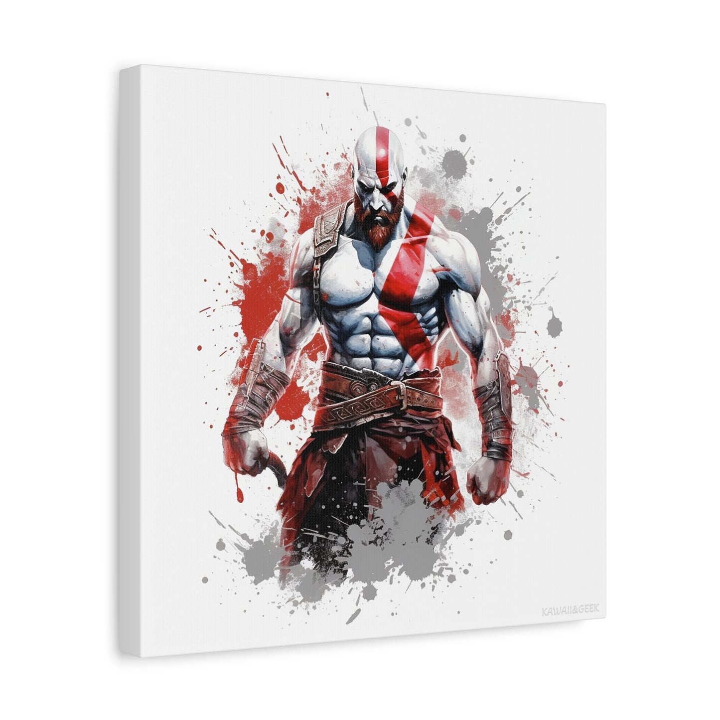 Kratos Canvas - Showcase the Fierce Warrior in Artistic Splendor - God of War
