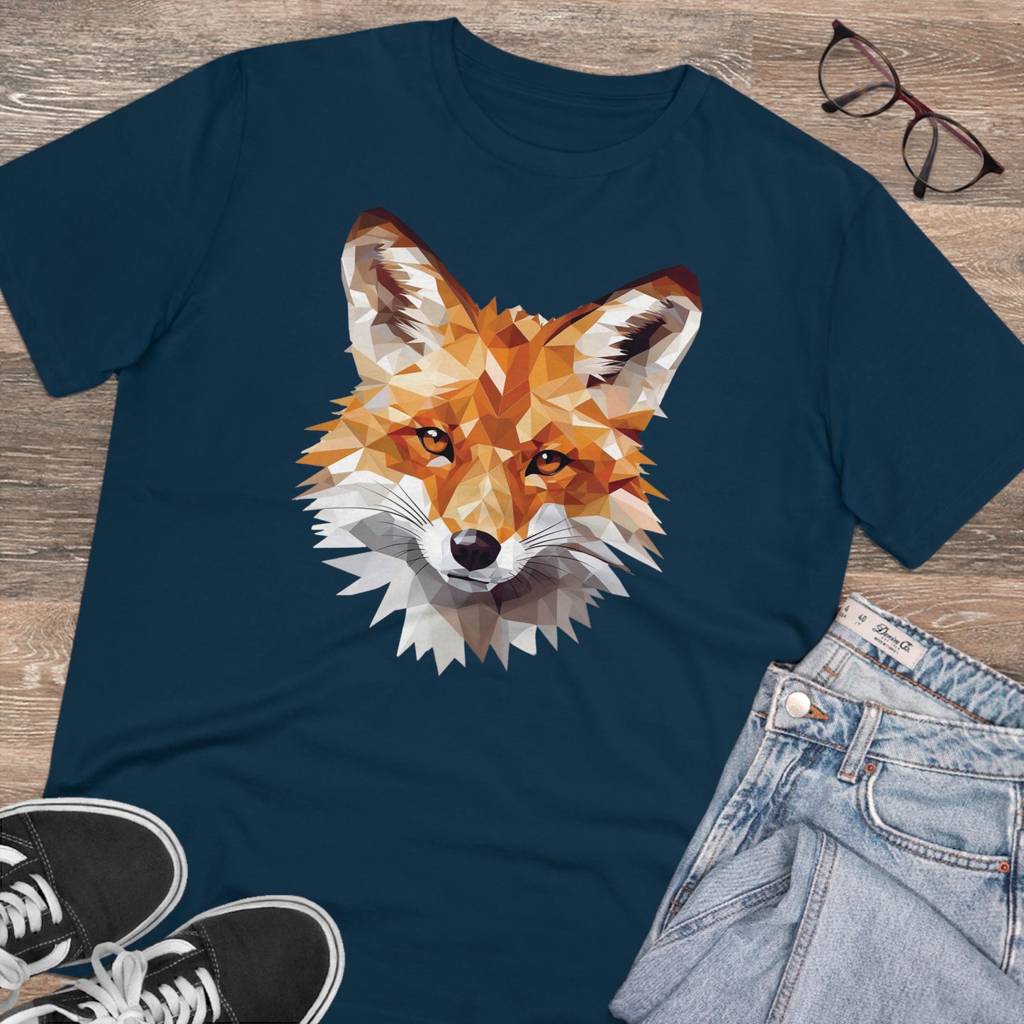 Fox Polygonal T-Shirt - Embrace Sly Charm