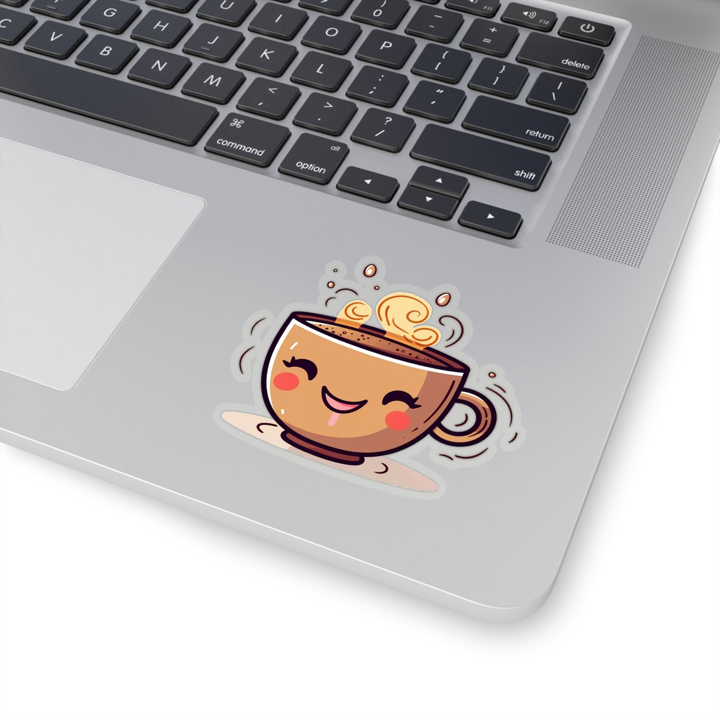 Kawaii Cup of Coffee Sticker - Add a Cute and Whimsical Touch to Your Accessories