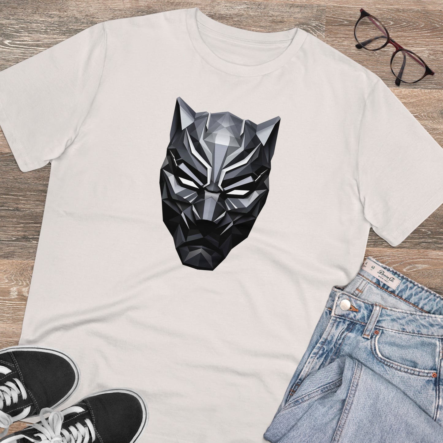 Black Panther Polygonal T-Shirt - Embrace Wakandan Vibes