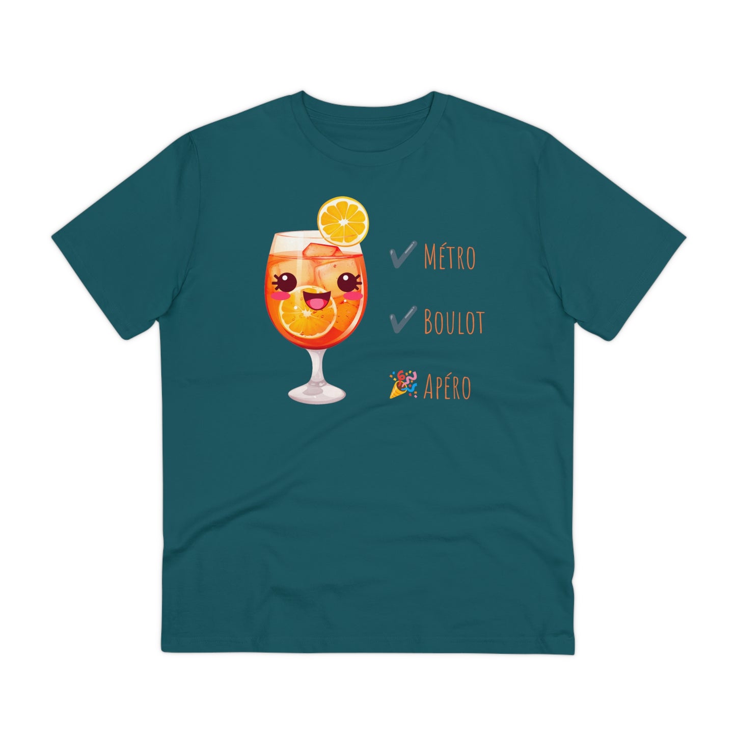 Cute Cocktail Glass T-shirt - Métro, Boulot, Apéro