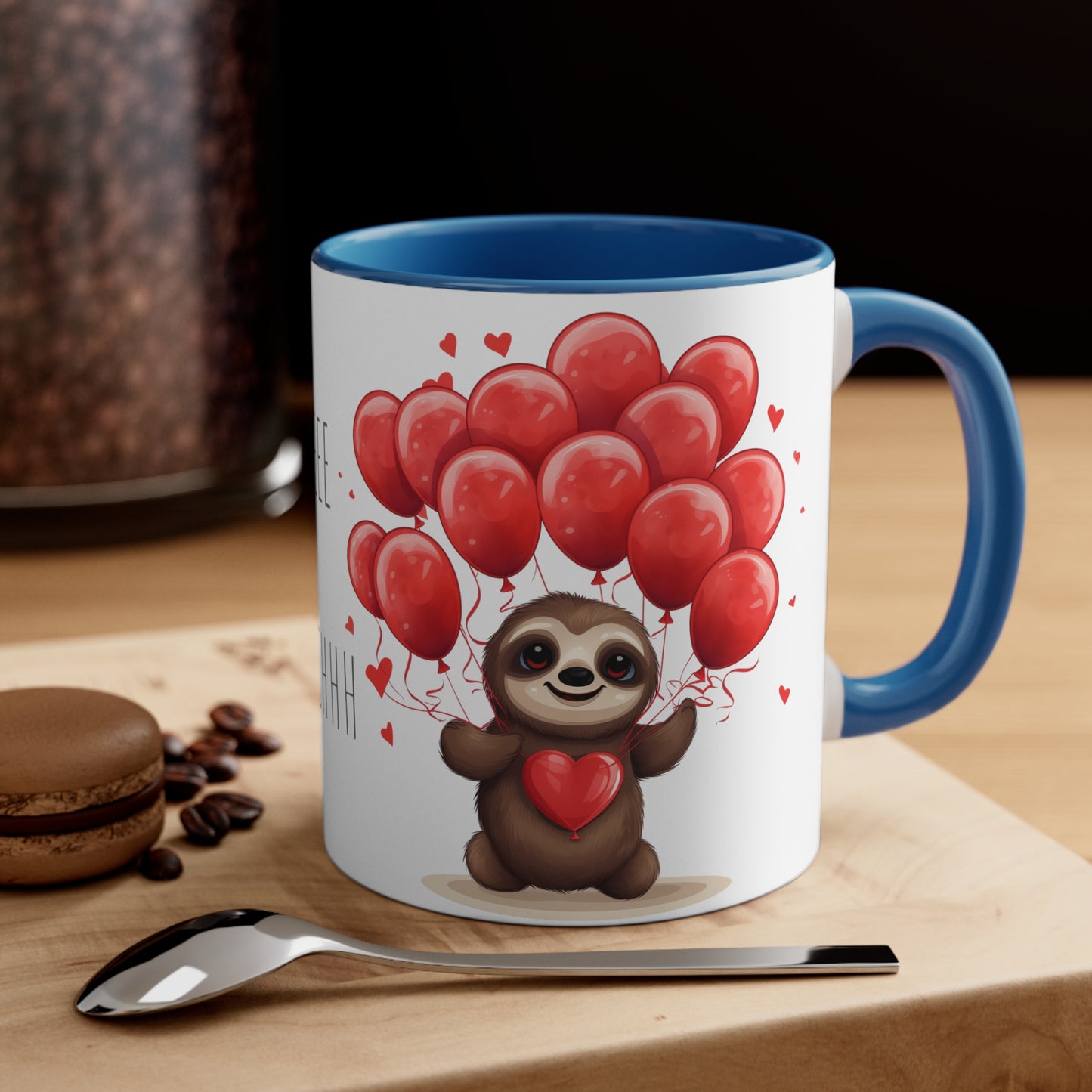 Sloth Love Balloon Mug - 11oz Bicolor 'Slow Love' Cup Valentine's Special