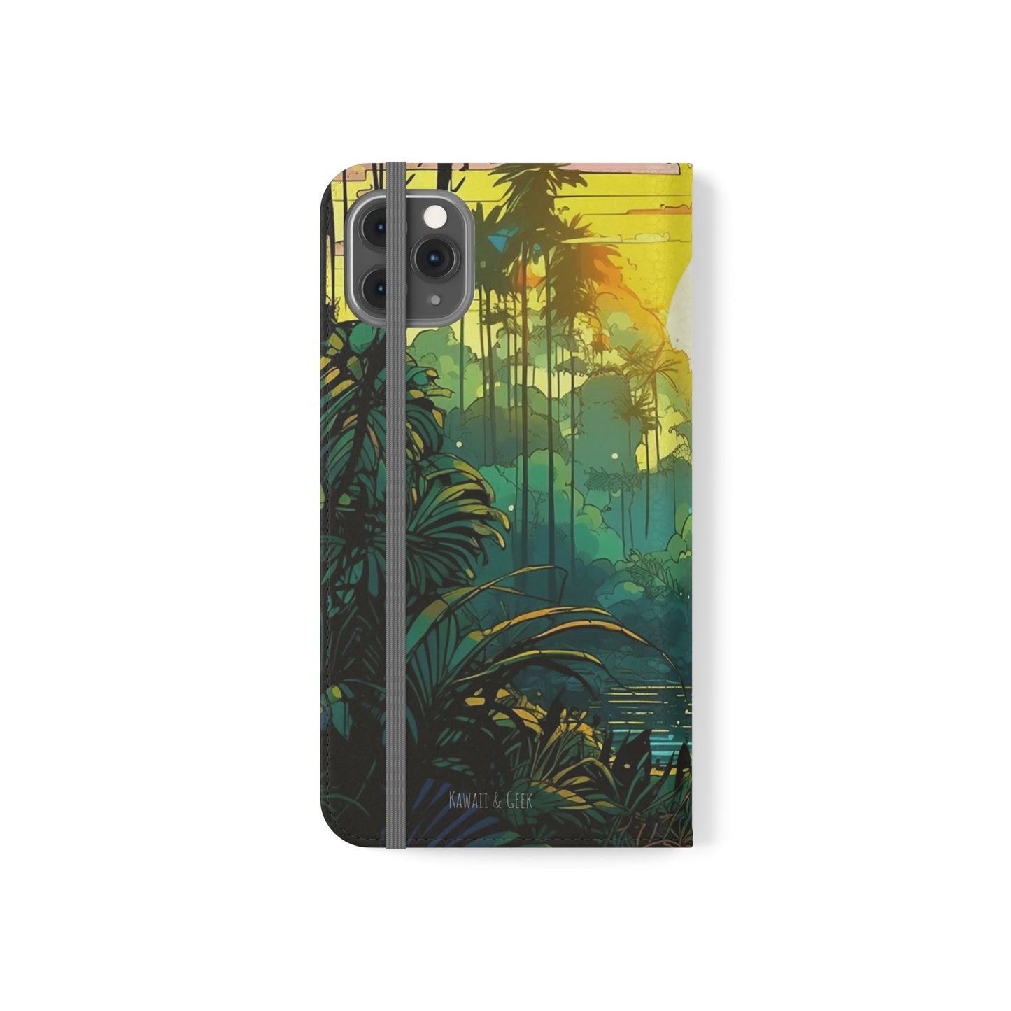 Rainforest at Sunset Flip Phone Case - Capture the Serenity of Nature on Your Device