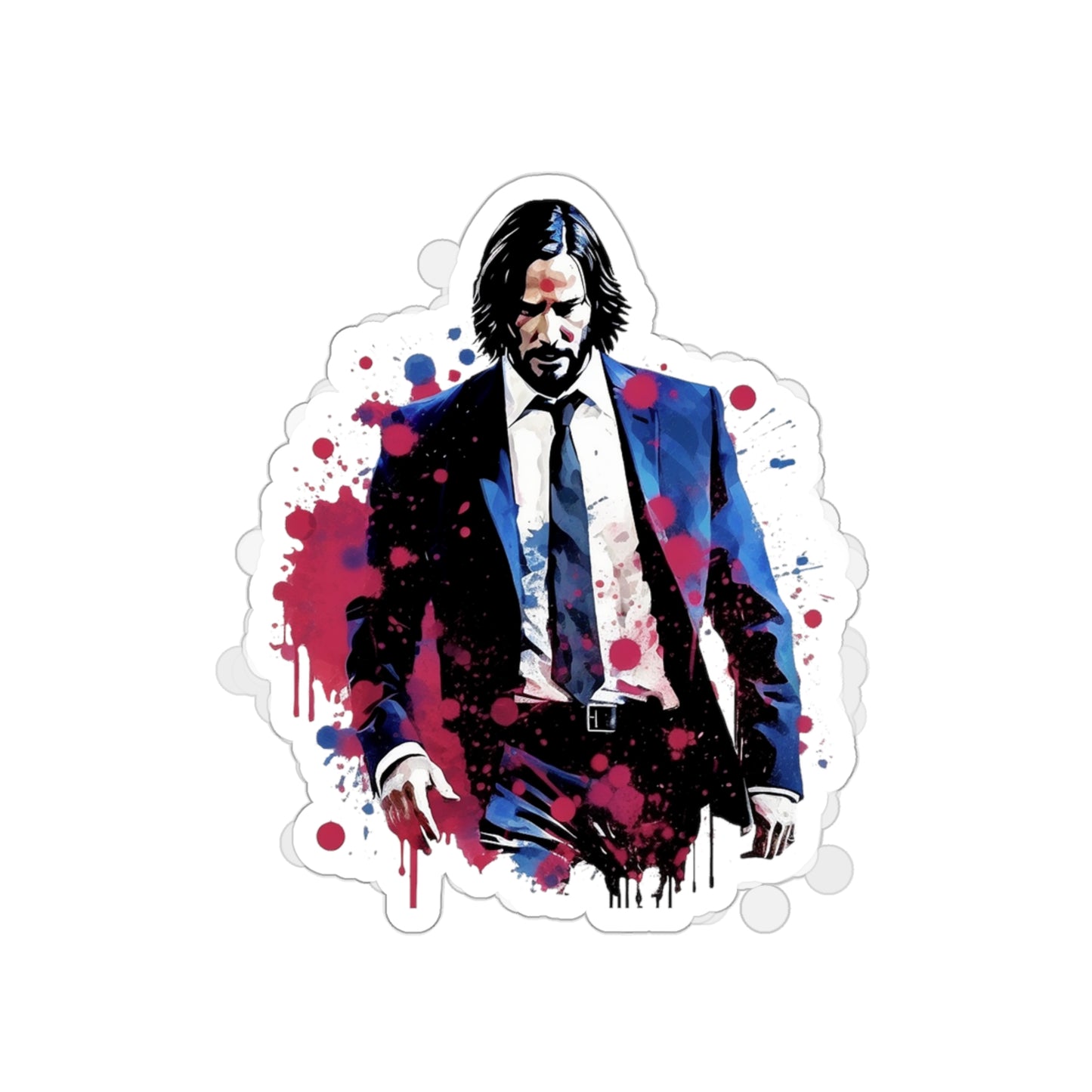 John Wick Sticker - Capture the Intensity and Elegance in Artistic Flair