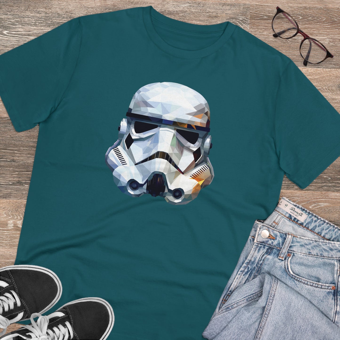 Stormtrooper Polygonal T-Shirt - Embrace Galactic Precision - Star Wars