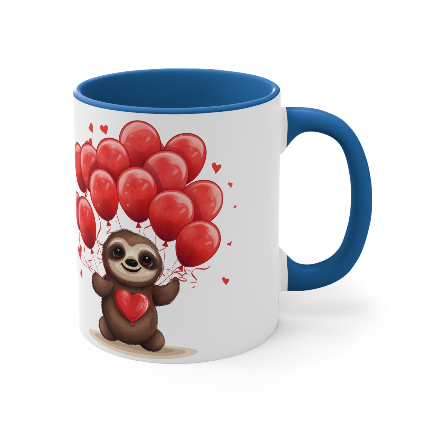Sloth Love Balloon Mug - 11oz Bicolor 'Slow Love' Cup Valentine's Special