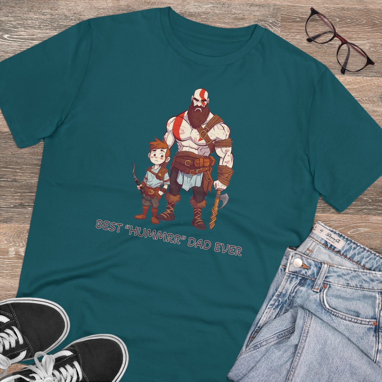 Kratos - God of War T-Shirt - BEST Hummrr Dad Ever - Celebrate Father's Day with Playful Style