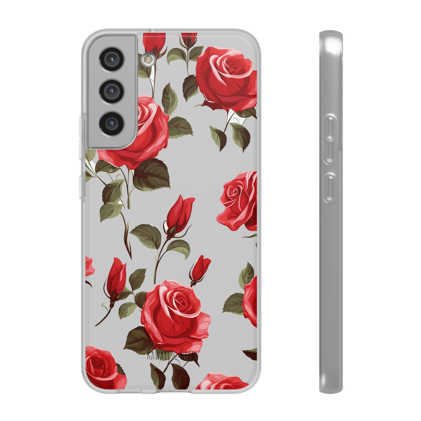 Delicate Rose Flexi Transparent Phone Case