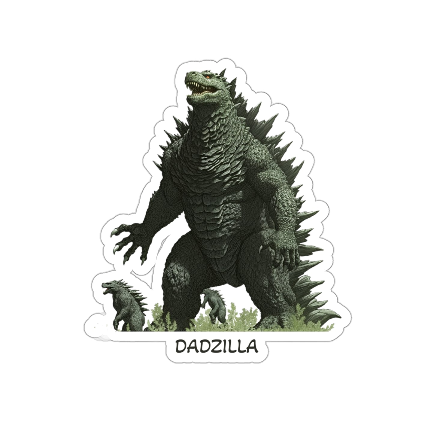 Dadzilla - Father's Day Sticker - Celebrate with Godzilla