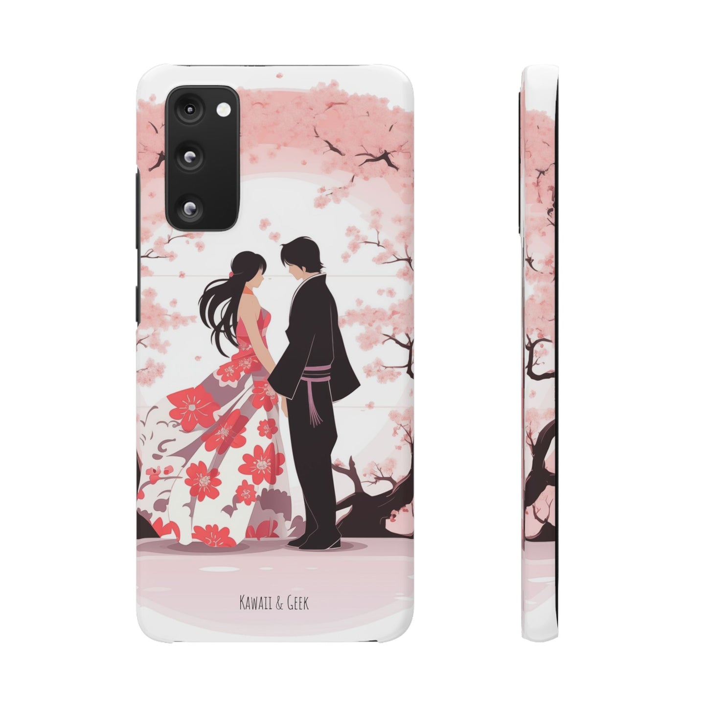 Japanese Blossom Love Premium Phone Case - Valentine's Cherry Tree Design