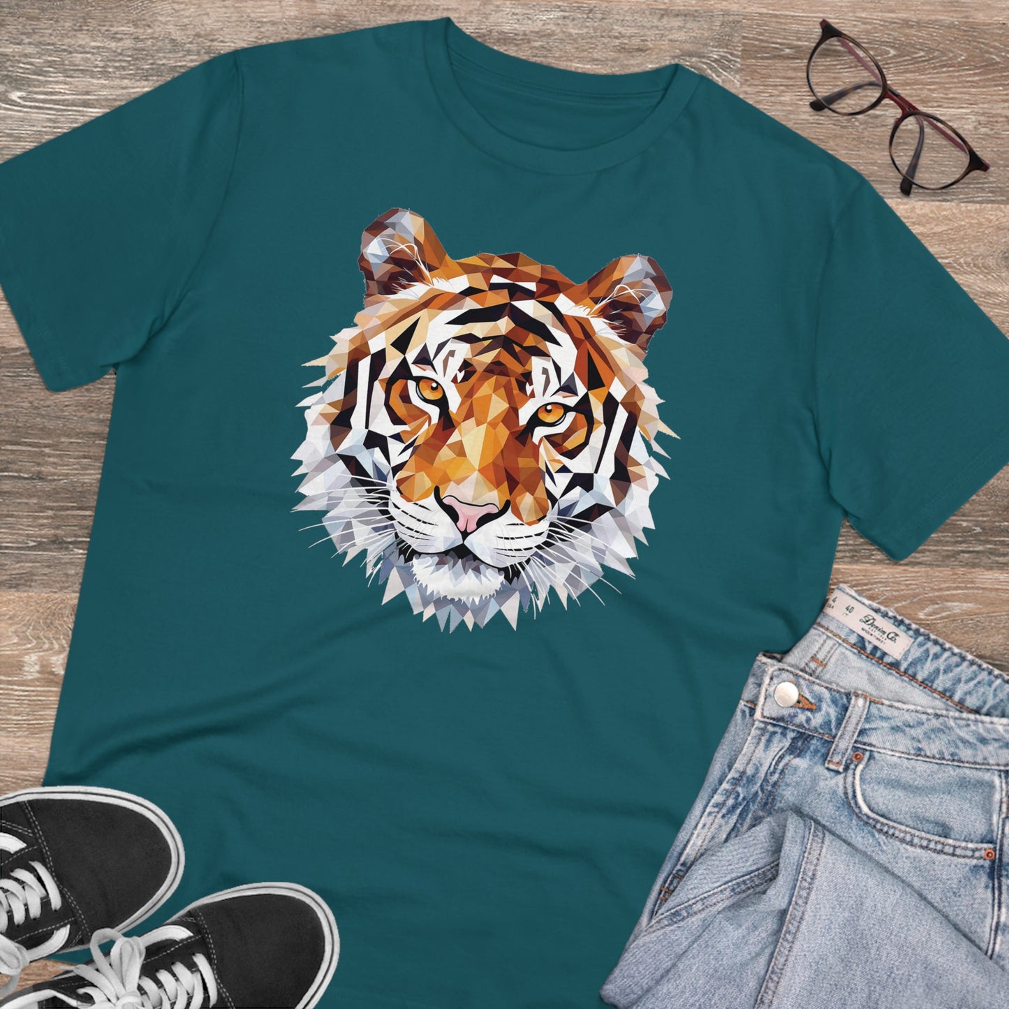 Tiger Polygonal T-Shirt - Embrace Fierce Elegance