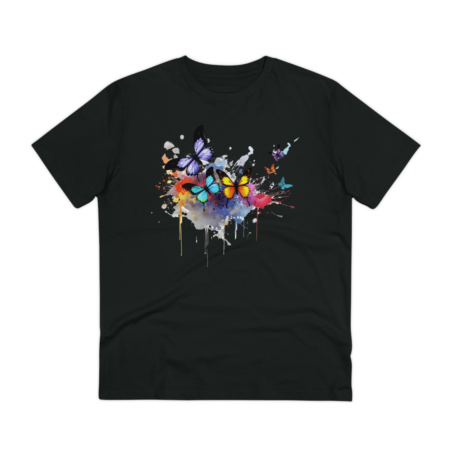 Butterflies Eco-Friendly T-Shirt - Embrace Nature's Vibrant Beauty in Watercolor Style