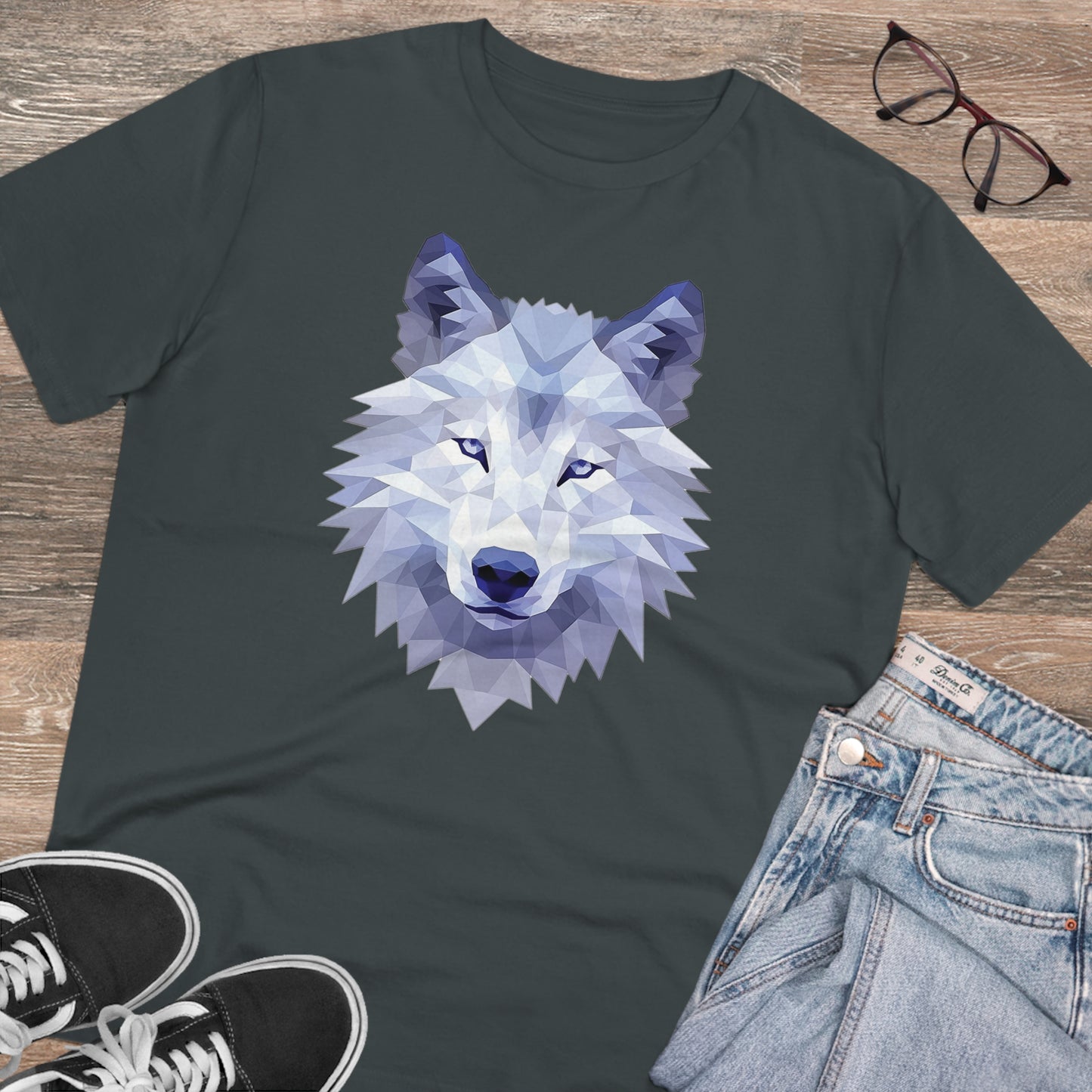 Wolf Polygonal T-Shirt - Embrace Wild Harmony