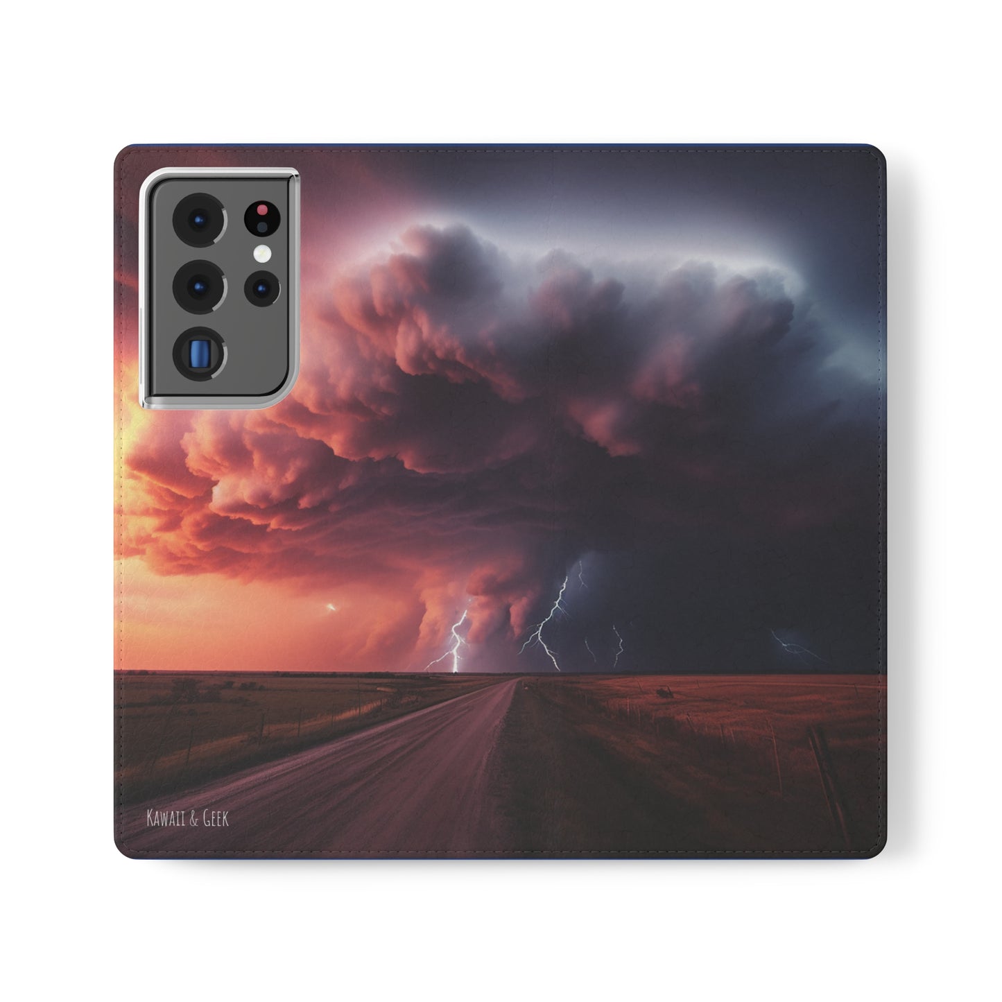 Super Cell Tornado Lightning Flip Phone Case