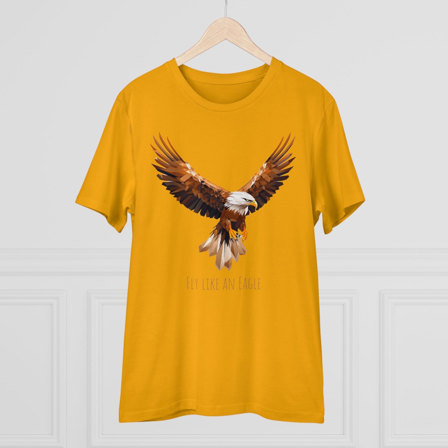 Eco-Friendly Geometric Eagle T-Shirt: "Fly Like An Eagle"