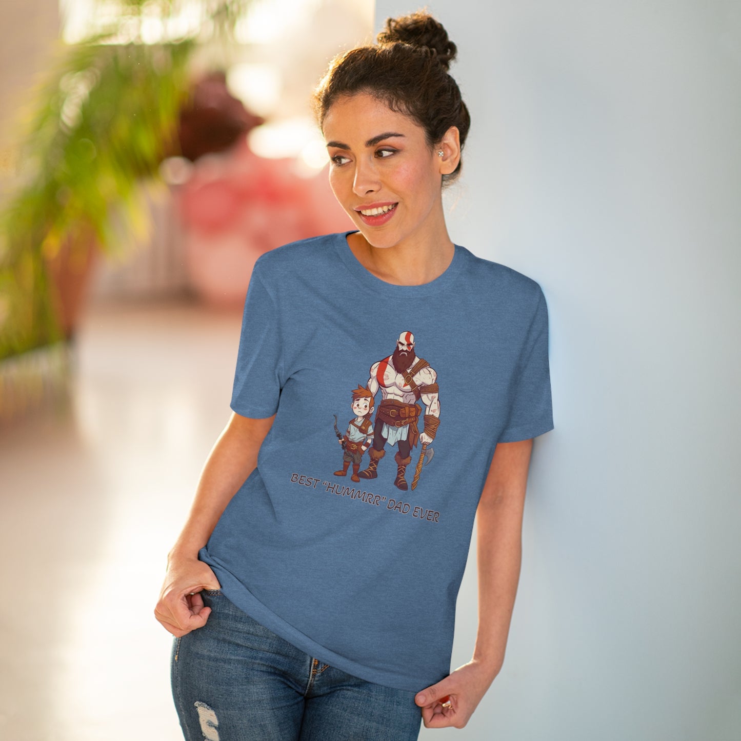 Kratos - God of War T-Shirt - BEST Hummrr Dad Ever - Celebrate Father's Day with Playful Style