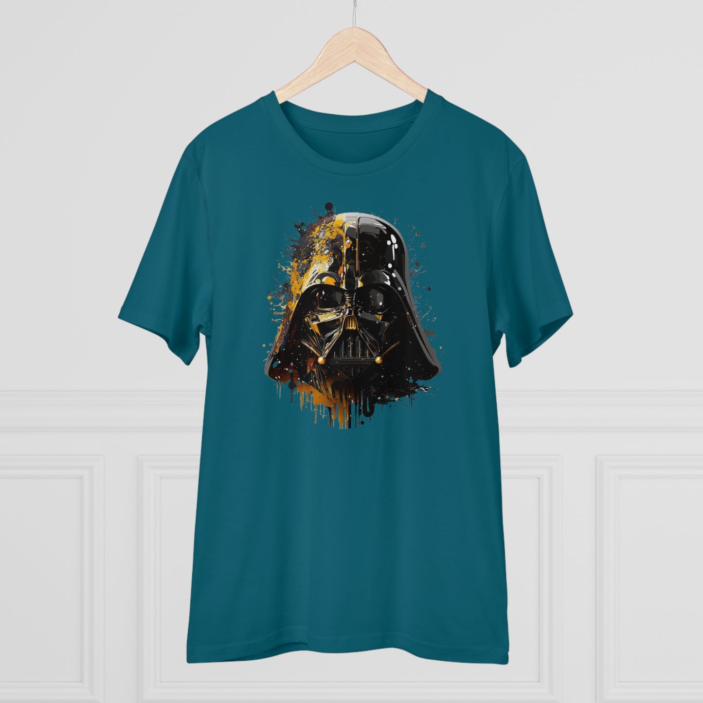 Darth Vader in Watercolor Style Eco-Friendly Unisex T-Shirt - Add Some Artistic and Sustainable Style to Your Wardrobe