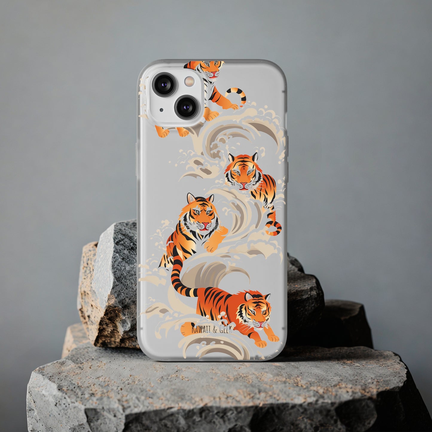 Elegant Chinese Ink Tiger Flexi Phone Case