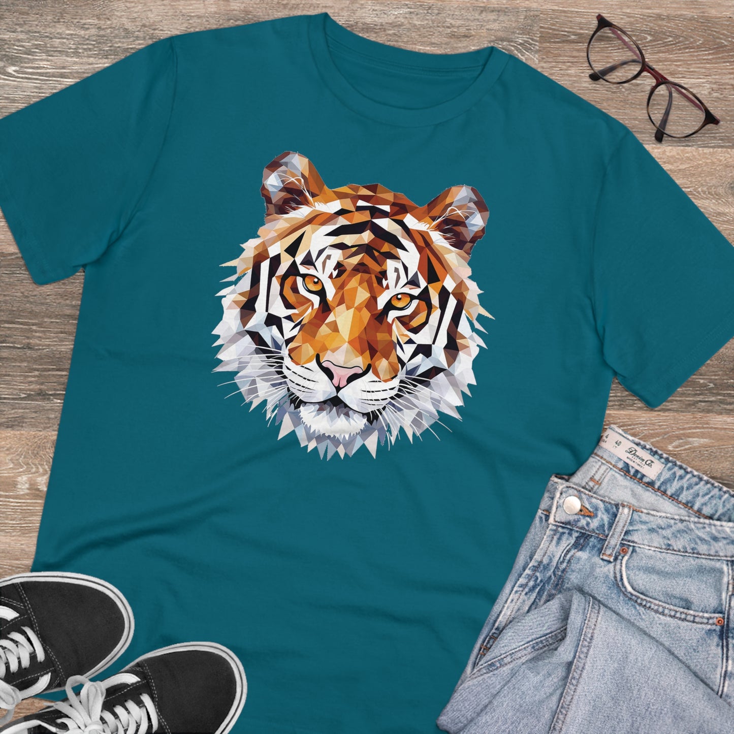 Tiger Polygonal T-Shirt - Embrace Fierce Elegance