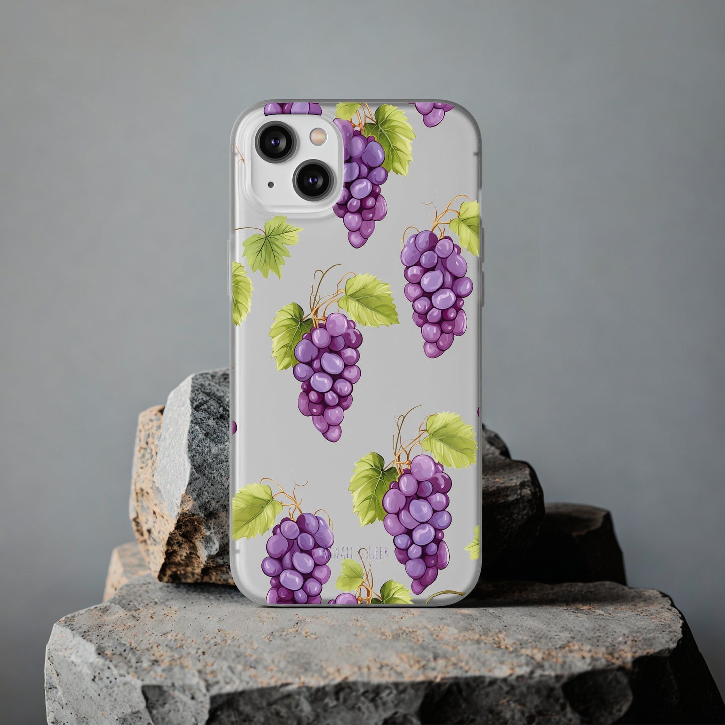 Flexi Grape Delight: Transparent Phone Case