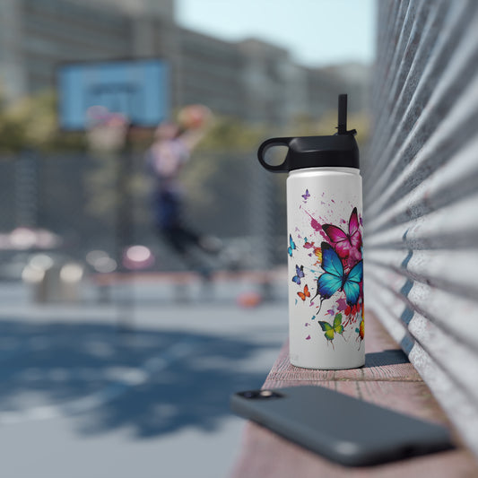 Watercolor Butterflies: Stainless Steel Bottle