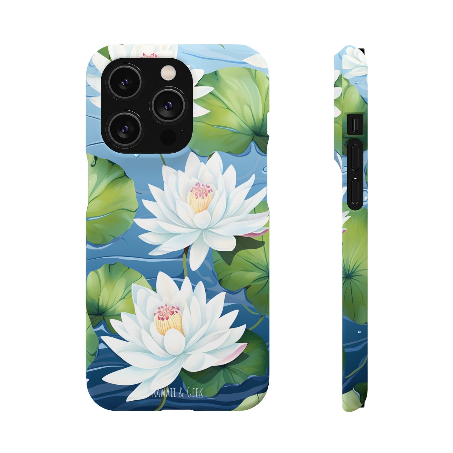 Elegant Water Lilies: Premium Phone Case