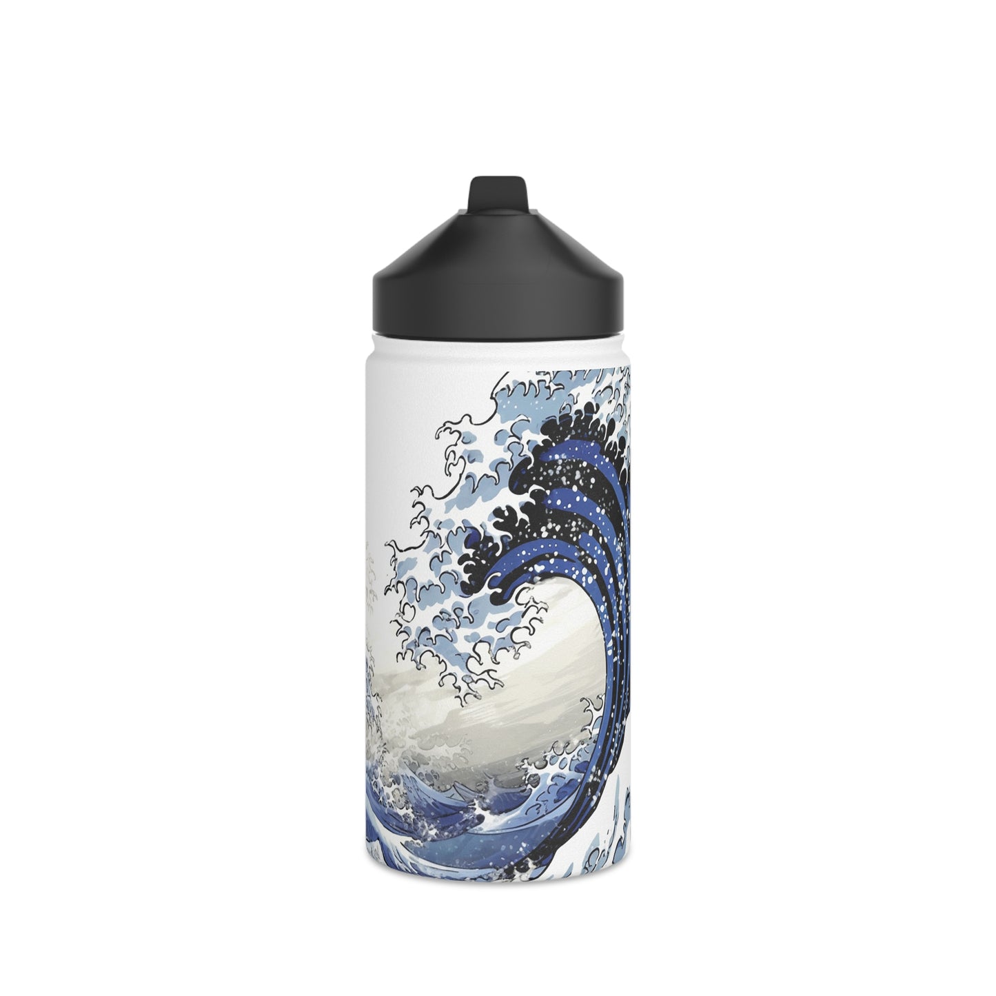 Waves inspired by Hokusai : Stainless Steel Artistic Bottle