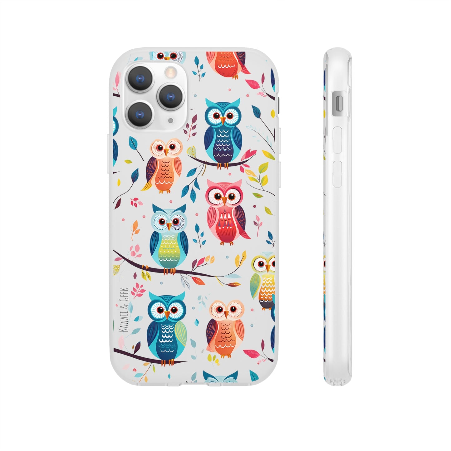 Whimsical Owl Flexi and Transparent Phone Case