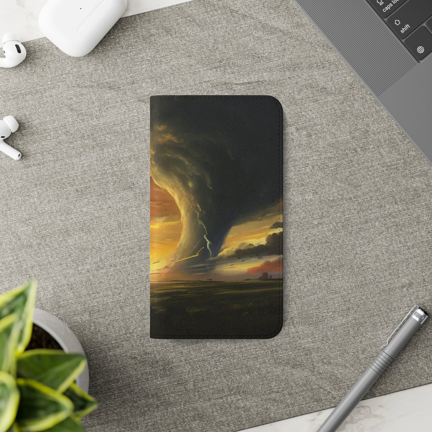Apocalyptic Tornado Kids Flip Phone Case