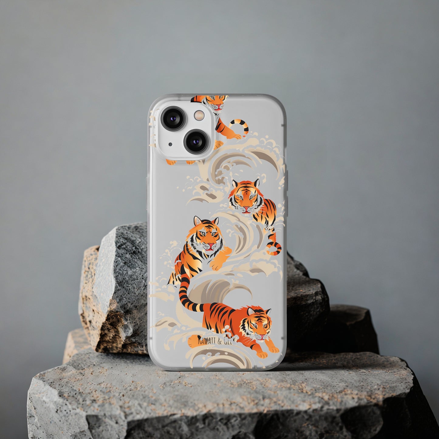 Elegant Chinese Ink Tiger Flexi Phone Case