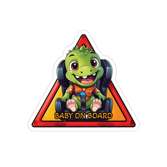 Baby on Board Car Sticker - T-Rex - Tiny Dino Passenger