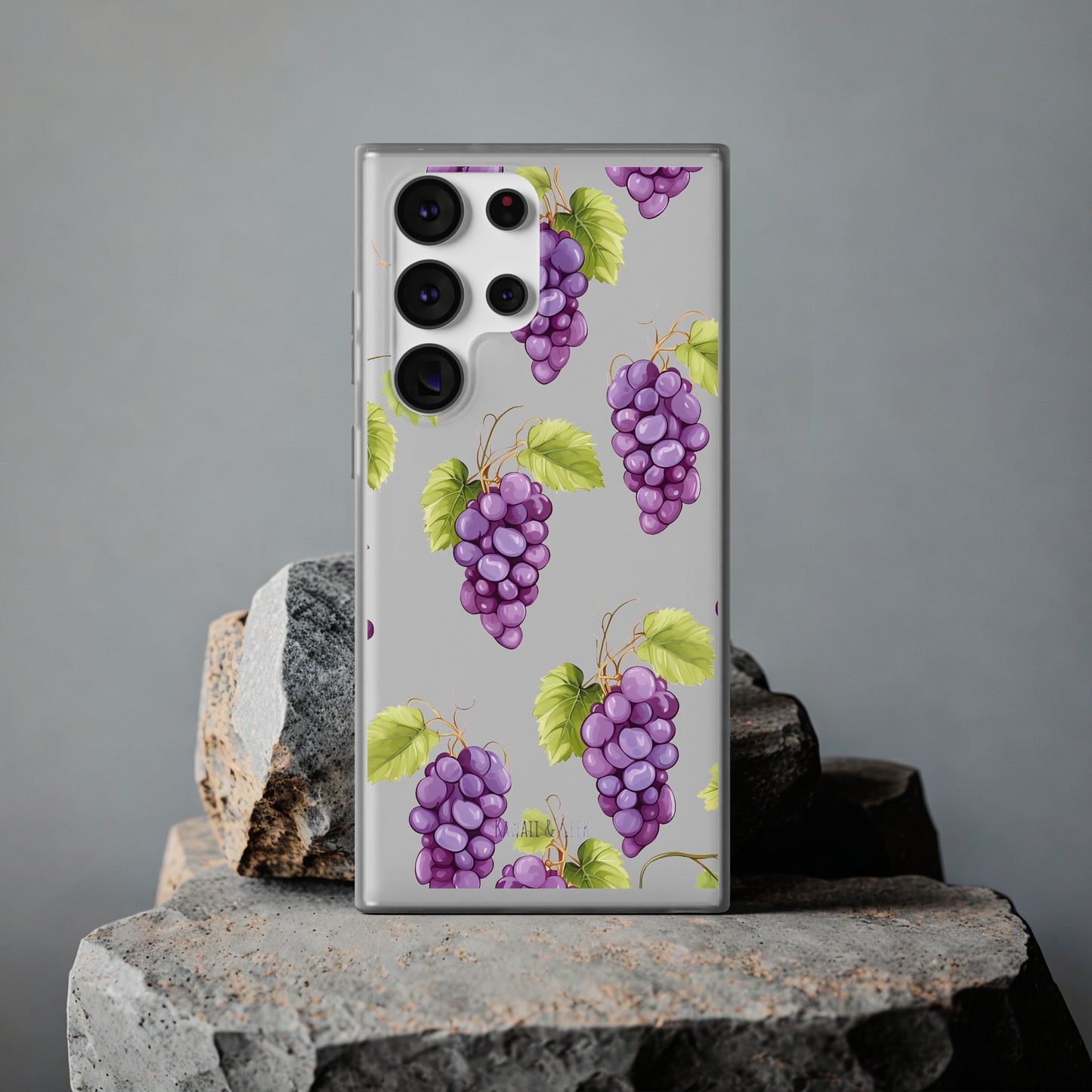 Flexi Grape Delight: Transparent Phone Case