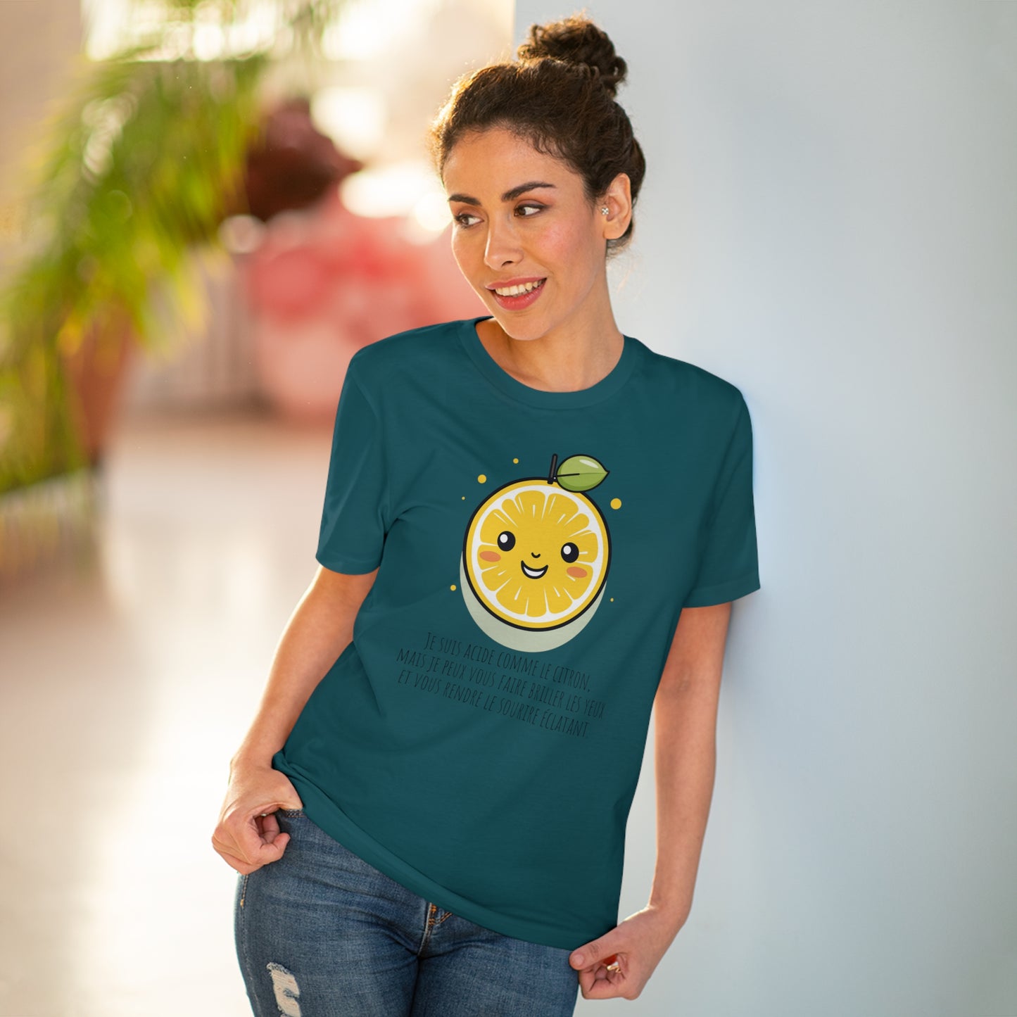 Cute Eco-Friendly Lemon T-Shirt - Brighten Your Day with Citrus Charm ! FRENCH