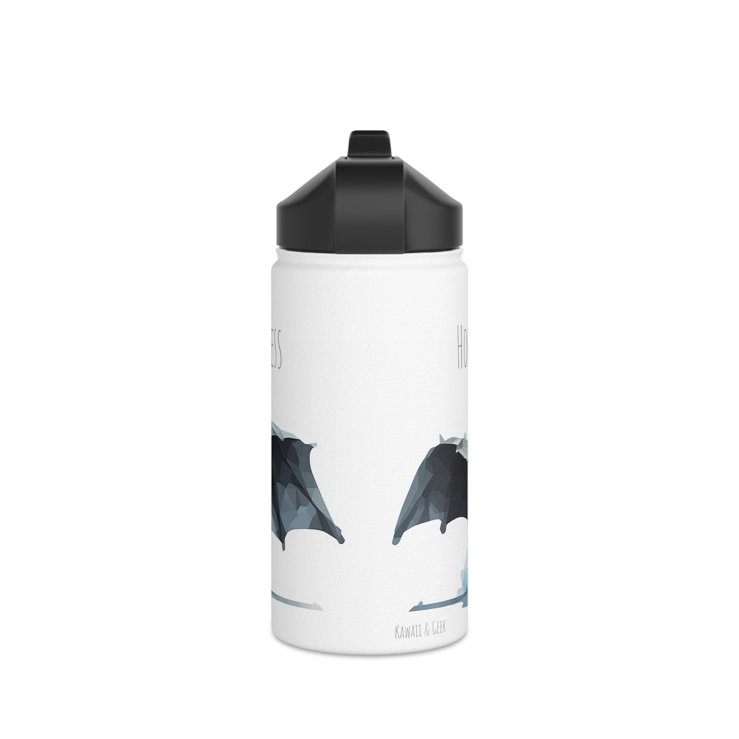 Geometric Toothless: Stainless Steel Dragon Trainer Bottle