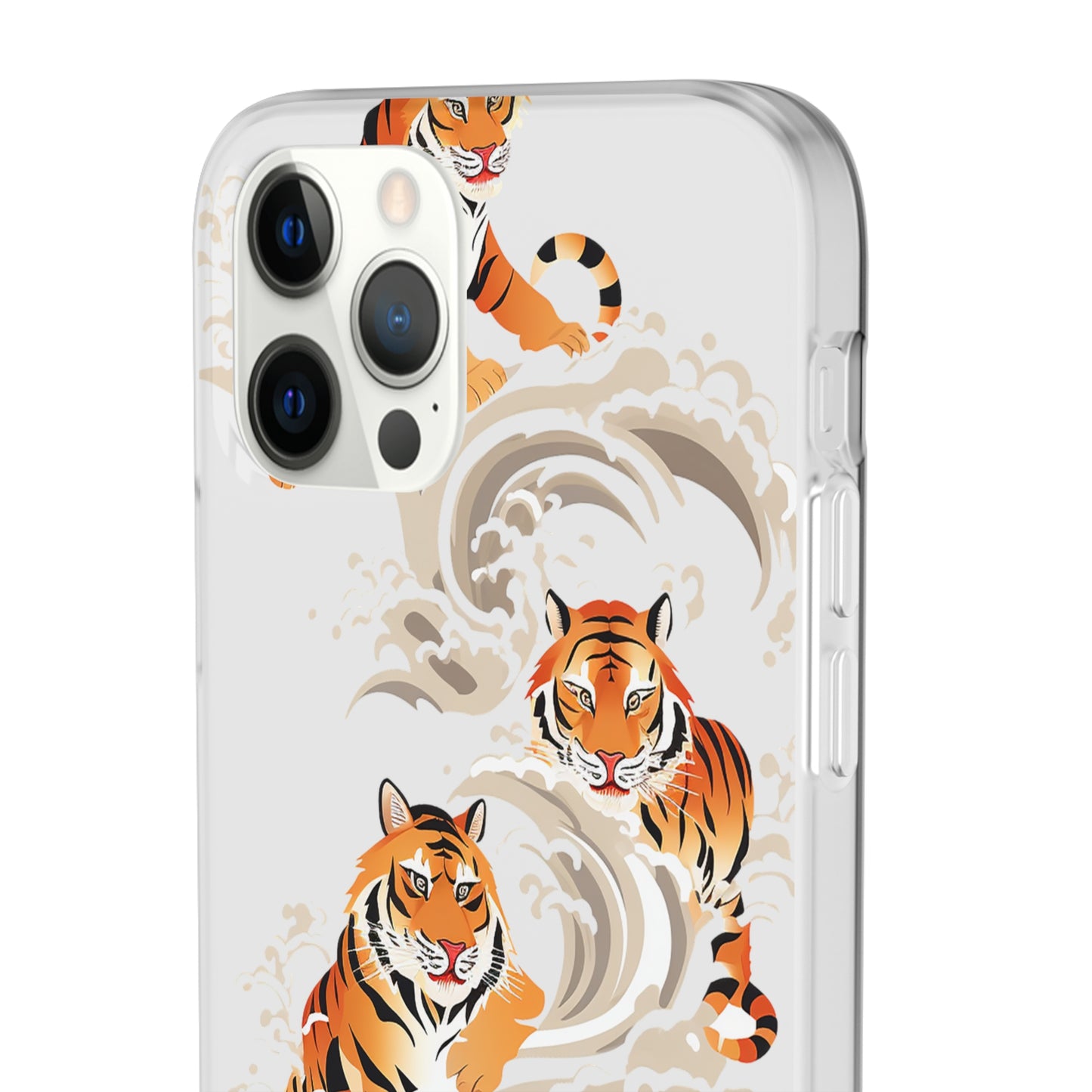 Elegant Chinese Ink Tiger Flexi Phone Case