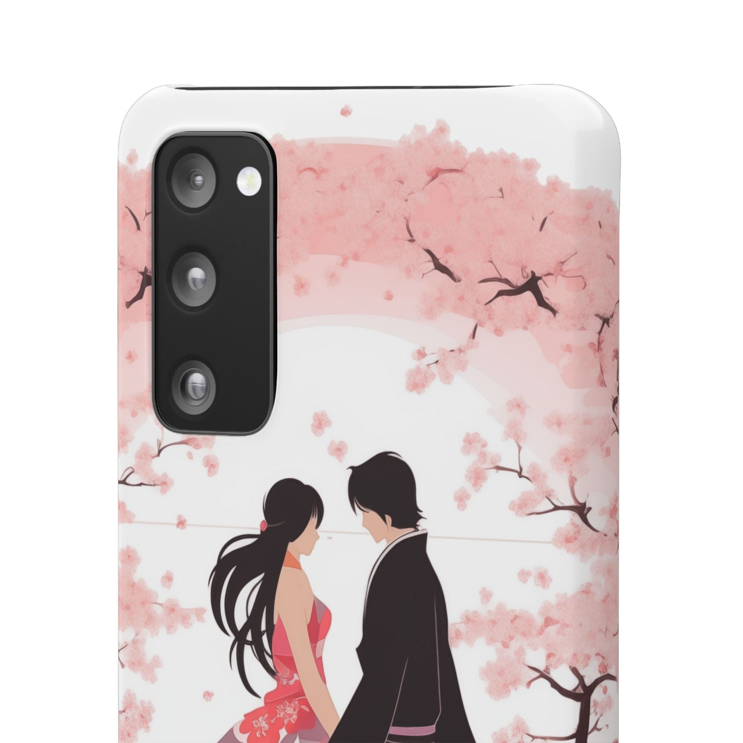 Japanese Blossom Love Premium Phone Case - Valentine's Cherry Tree Design