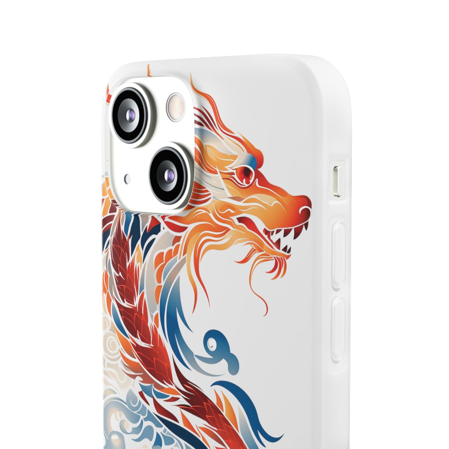 Elegant Chinese Ink Dragon Flexi Transparent Phone Case