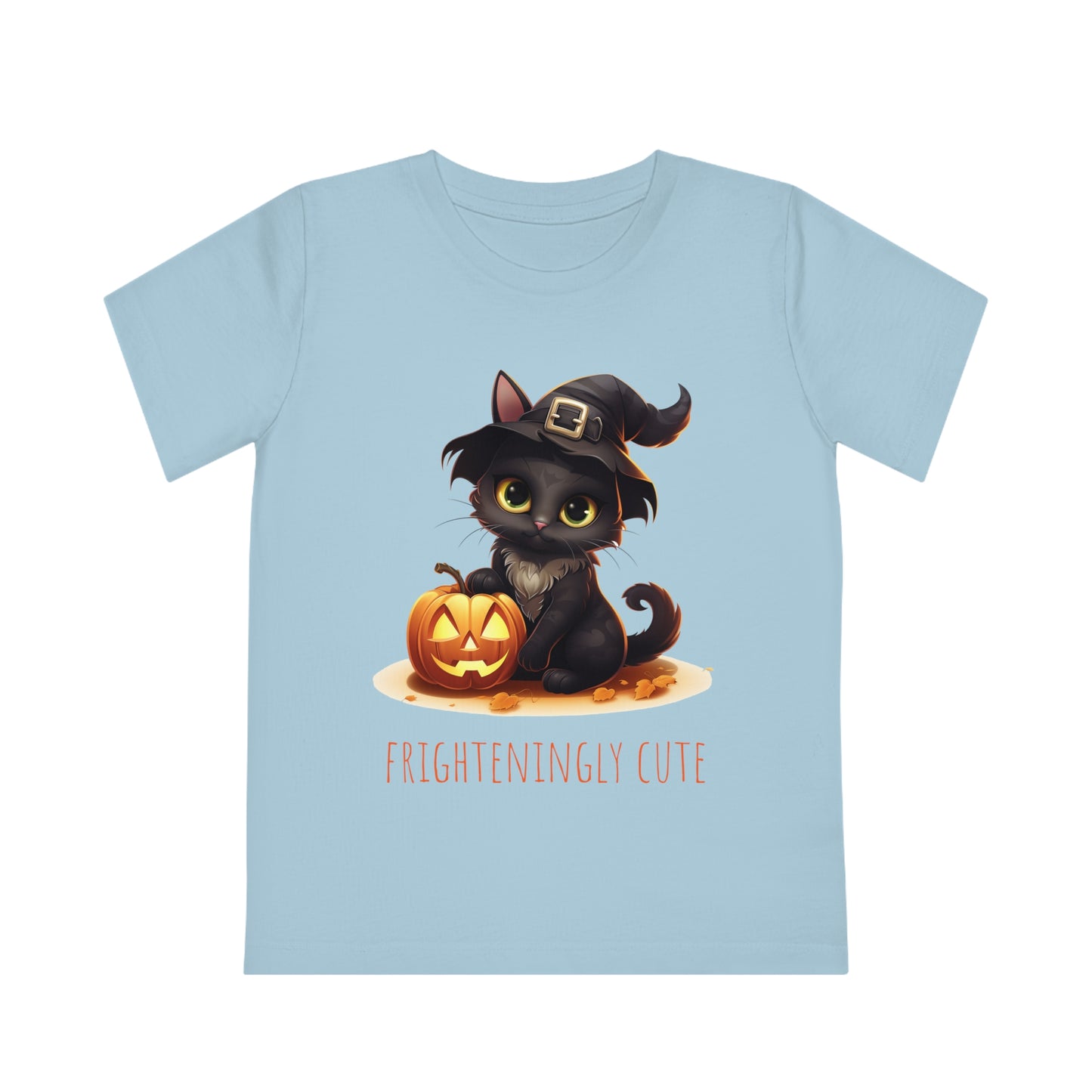 Frighteningly Cute: Halloween Black Cat Eco-Friendly Kids T-shirt