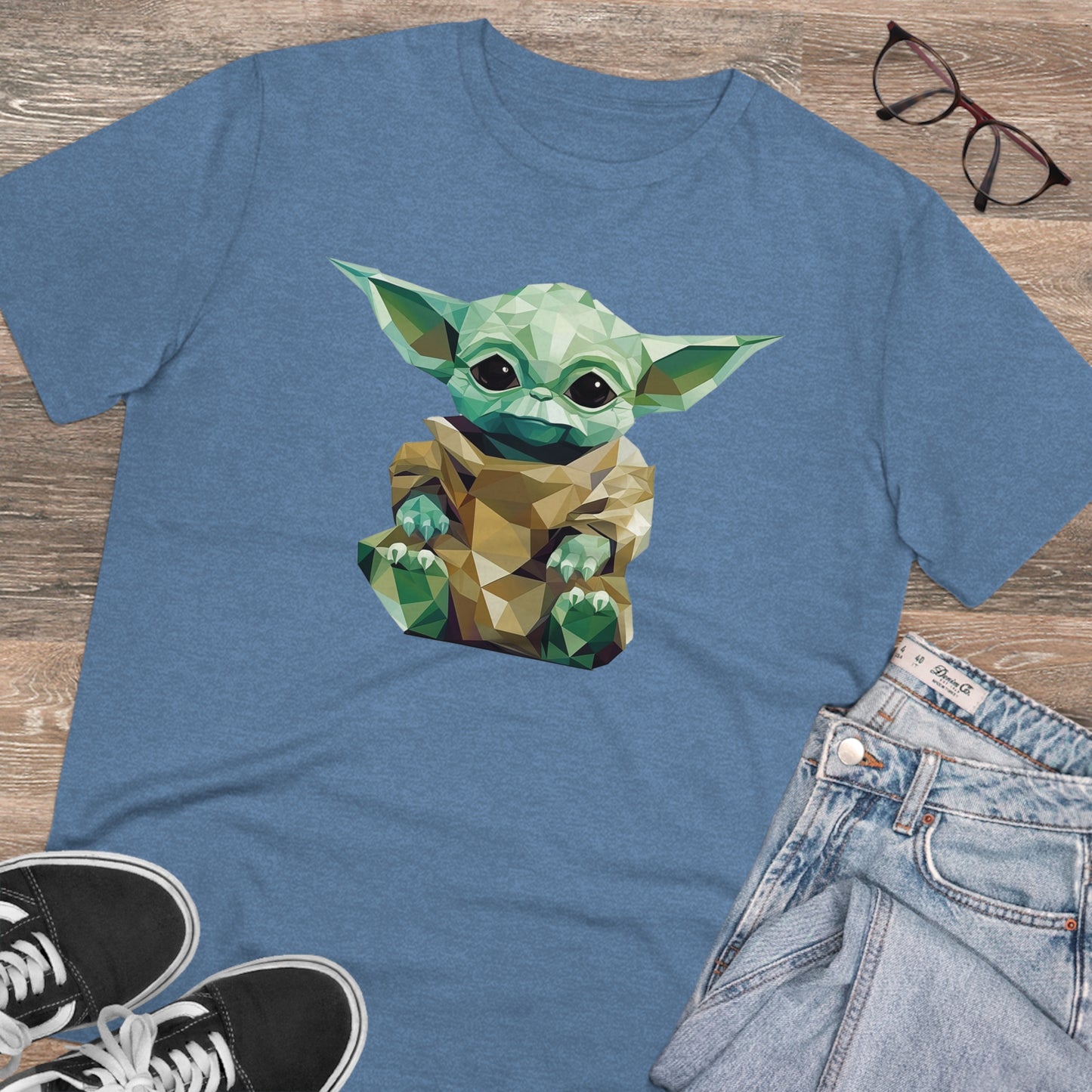 Baby Yoda Grogu Polygonal T-Shirt - Embrace Adorable Force - Star Wars