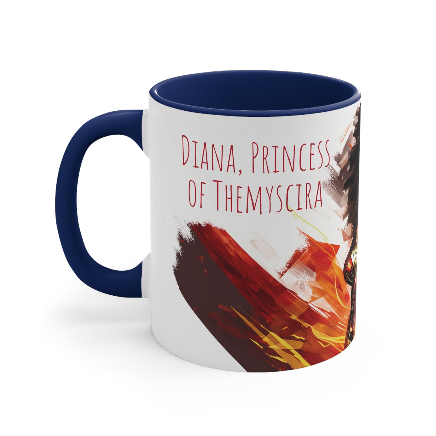 Wonder Woman Geometric Bicolor Mug - Diana, Princess of Themyscira