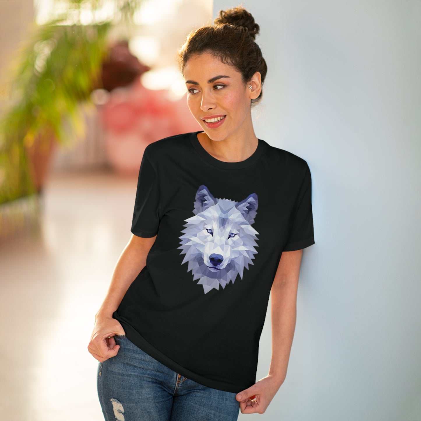 Wolf Polygonal T-Shirt - Embrace Wild Harmony
