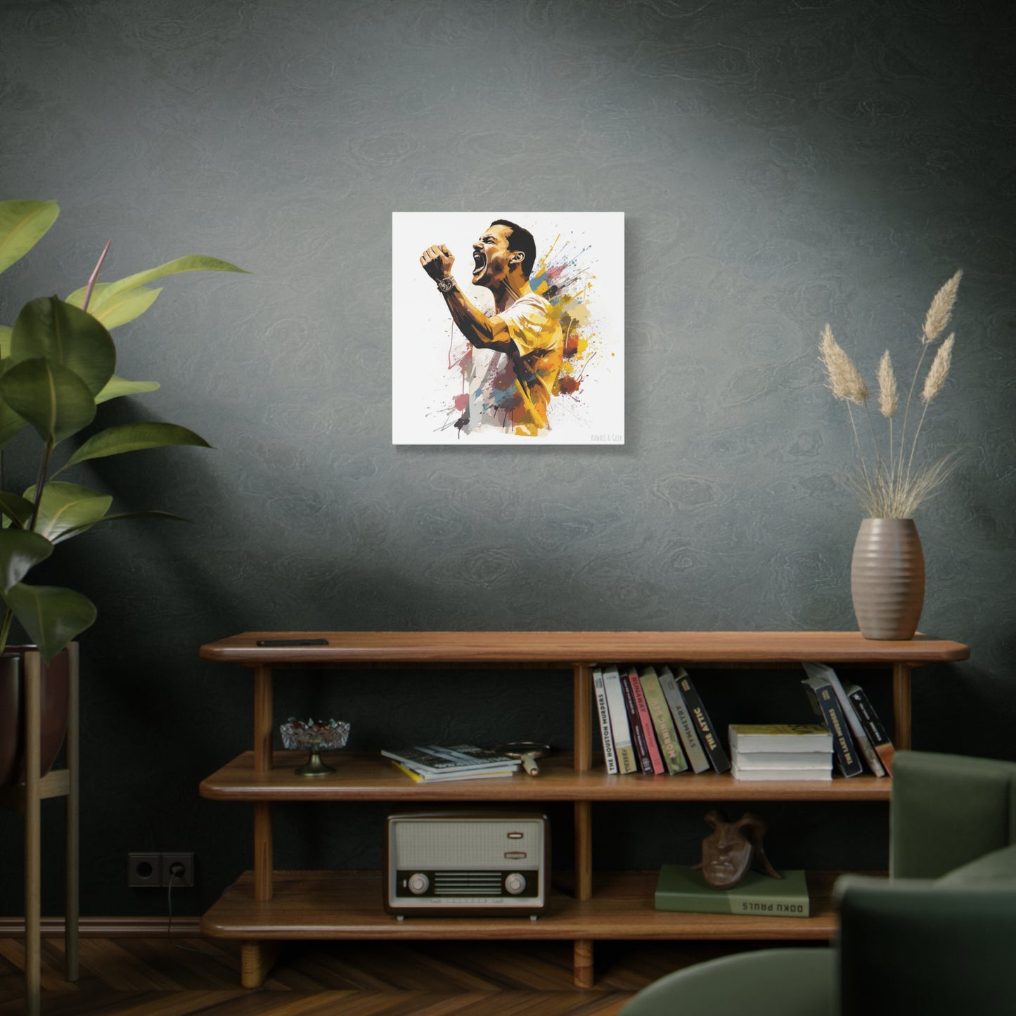 Freddie Mercury Watercolor Elegance Cotton Canvas