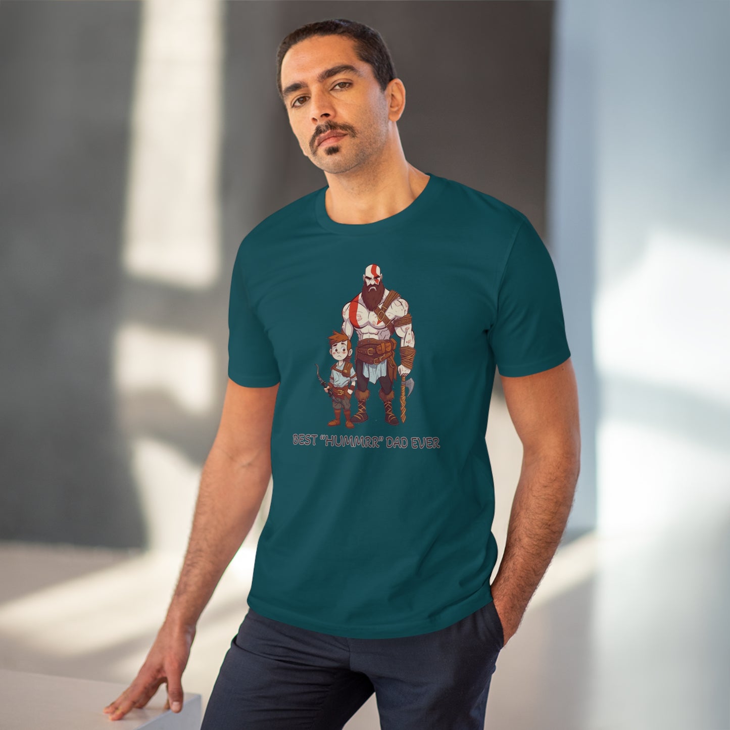 Kratos - God of War T-Shirt - BEST Hummrr Dad Ever - Celebrate Father's Day with Playful Style