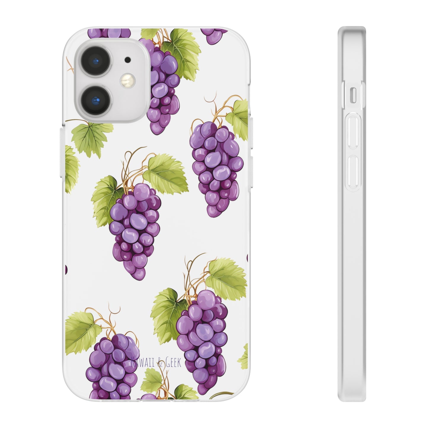 Flexi Grape Delight: Transparent Phone Case