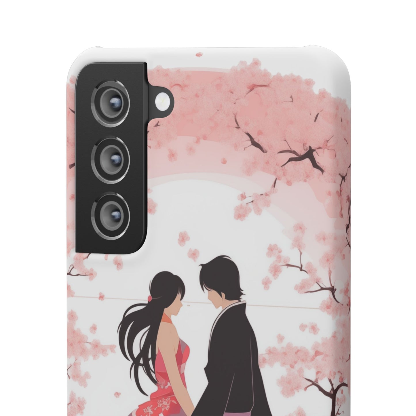 Japanese Blossom Love Premium Phone Case - Valentine's Cherry Tree Design