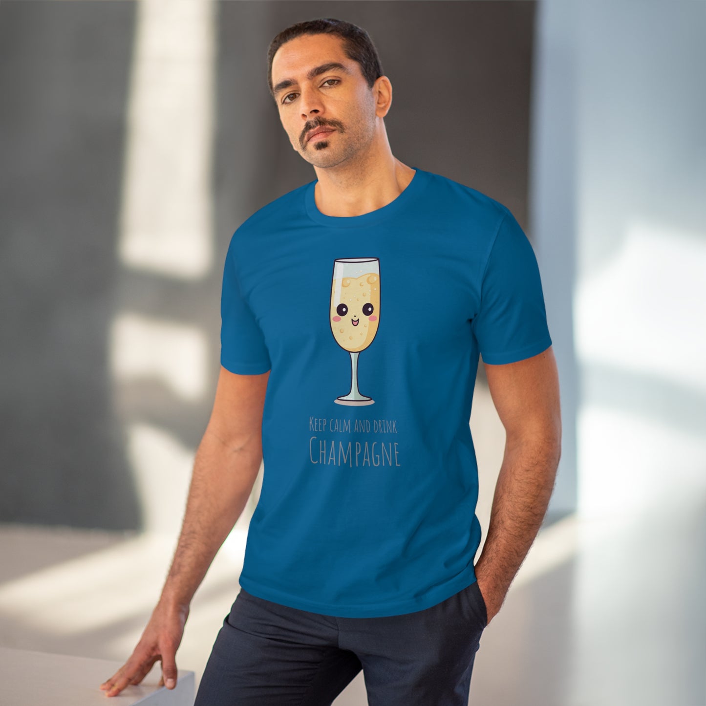 Keep Calm and Drink Champagne T-Shirt - Eco-Friendly Design